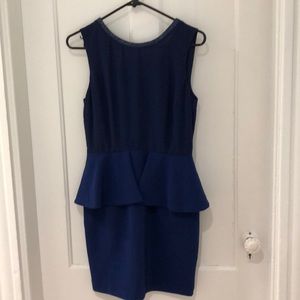 Navy blue peplum dress